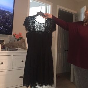 black lace dress